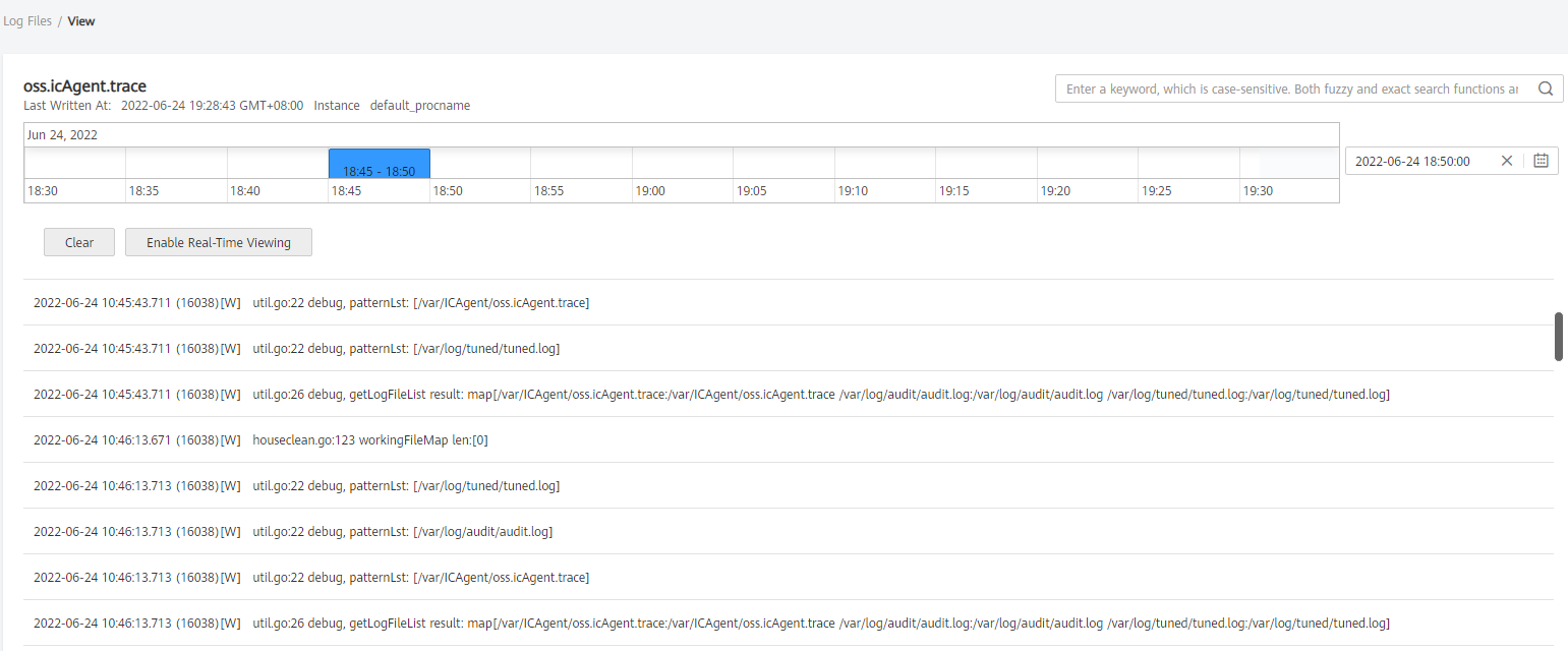 **Figure 2** Log file details