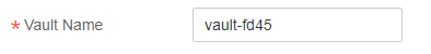 **Figure 4** Setting the vault name