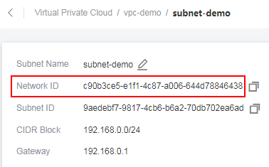 **Figure 2** Obtaining the network ID of a subnet