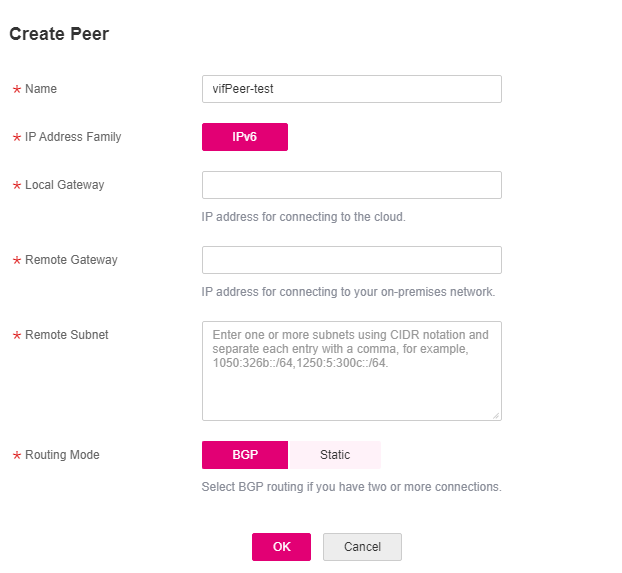 **Figure 1** Adding a virtual interface peer