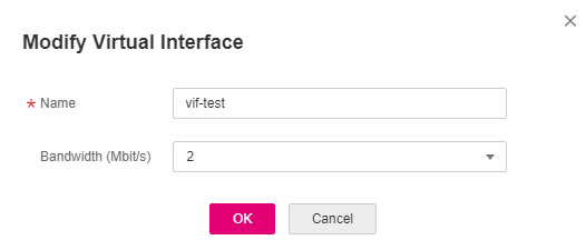 **Figure 1** Modifying a virtual interface