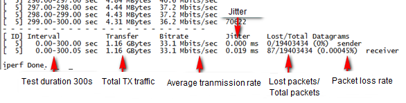 **Figure 2** UDP PPS test result