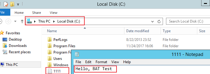 **Figure 3** Creating text file (Batch)