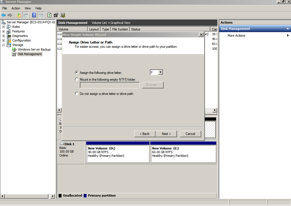 **Figure 11** Assign Driver Letter or Path (system disk)