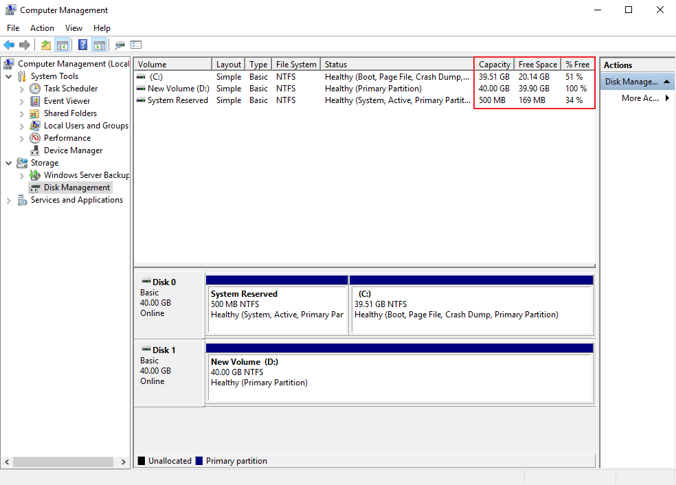 **Figure 3** Disk list page