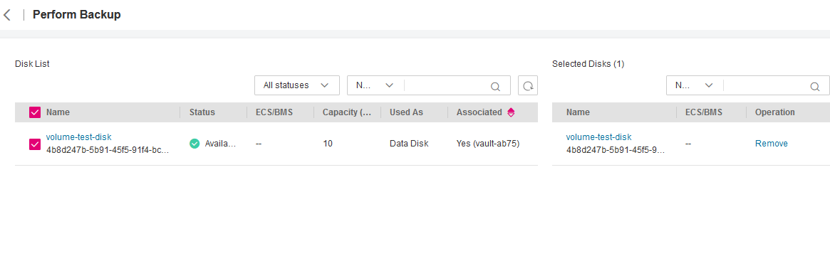 **Figure 1** Selecting disks