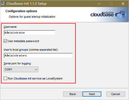 **Figure 1** Configuring parameters