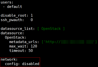 **Figure 2** Preventing Cloud-Init from taking over the network