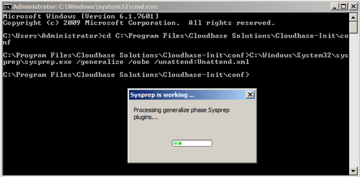 **Figure 2** Running Sysprep