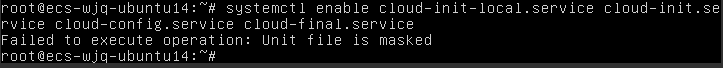 **Figure 1** Failed to enable Cloud-Init to start automatically