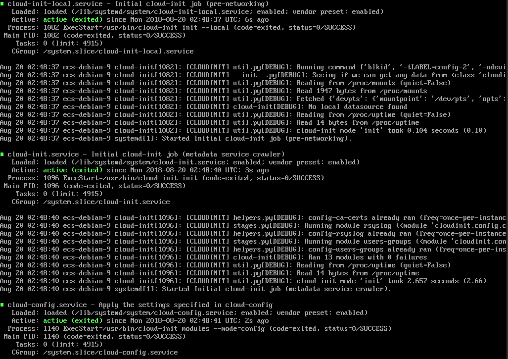 **Figure 7** Verifying the service status