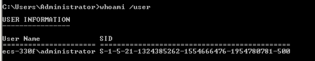 **Figure 3** ECS SID before Sysprep is executed