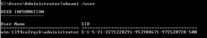 **Figure 4** ECS SID after Sysprep is executed