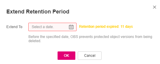 **Figure 3** Extending the retention period