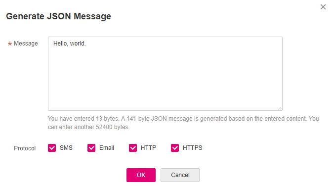 **Figure 1** Generate JSON Message