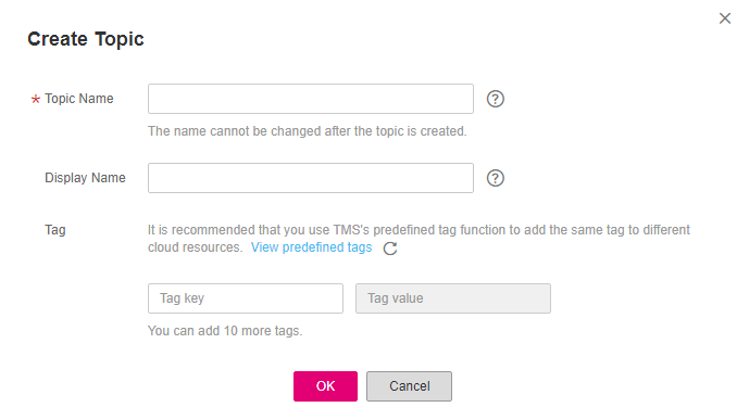 **Figure 1** Create Topic